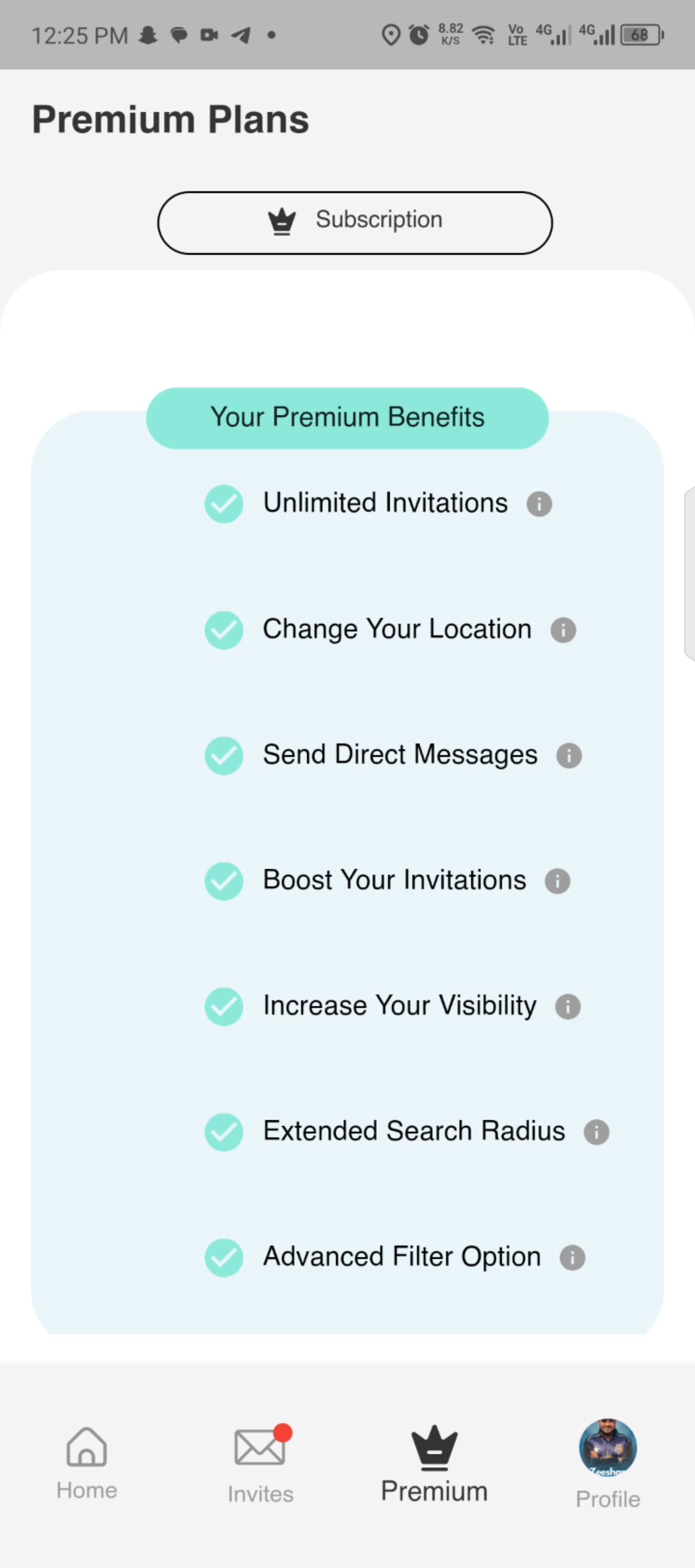Premium subscription plans and benefits
